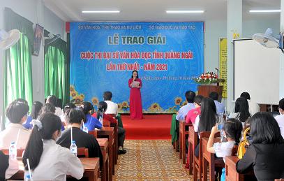 Lễ trao giải Cuộc thi Đại sứ văn hóa đọc tỉnh Quảng Ngãi lần thứ Nhất – Năm 2021