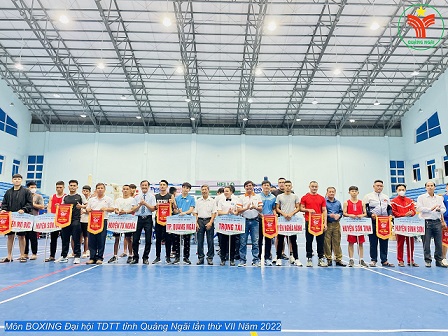 Khai mạc Môn Boxing nằm trong khuôn khổ Đại hội TDTTtỉnh Quảng Ngãi năm 2022