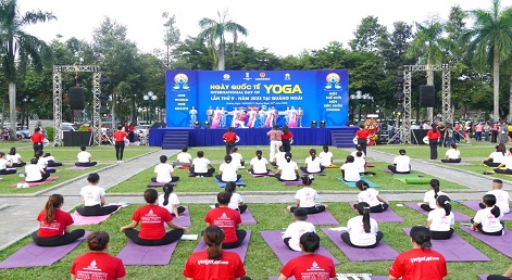 Kỷ niệm ngày Quốc tế Yoga lần thứ 9 tại Quảng Ngãi