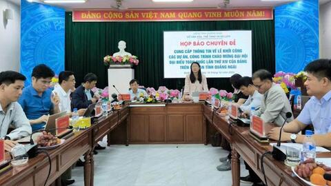 Họp báo cung cấp thông tin về Lễ khởi công và Khánh thành 04 dự án chào mừng Đại hội XIV của Đảng trên địa bàn tỉnh