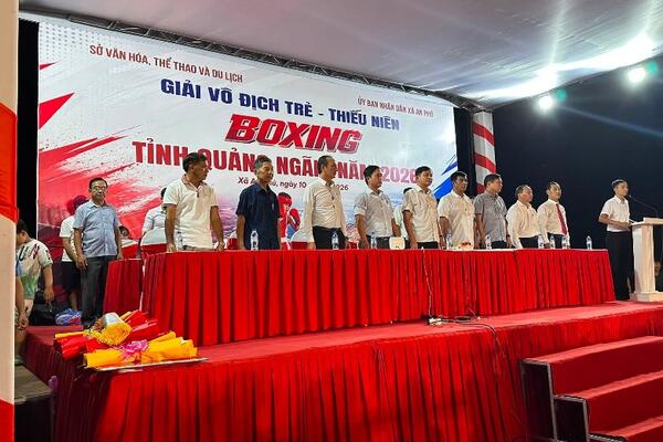Khai mạc Giải vô địch trẻ, thiếu niên Boxing tỉnh Quảng Ngãi năm 2026