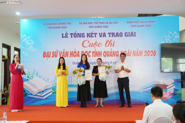 Tổng kết và trao giải Cuộc thi Đại sứ Văn hóa đọc tỉnh Quảng Ngãi năm 2026
