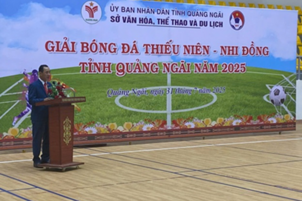 Sôi nổi Giải bóng đá thiếu niên-nhi đồng tỉnh Quảng Ngãi năm 2025
